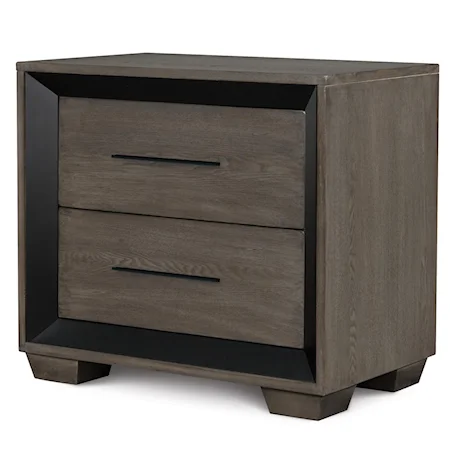 2-Drawer Nightstand with Touch Lighting